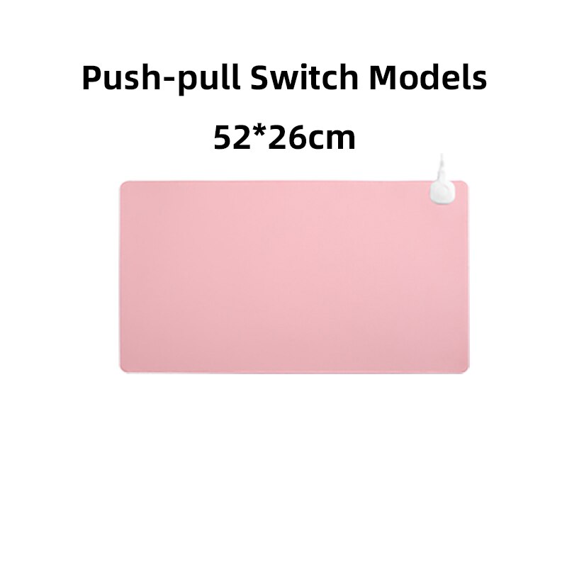Office Desktop Heating Mouse Pad Intelligent Heated Mat Electric Heating Pad Carpet Hand Warmer for Home Year: Pink small