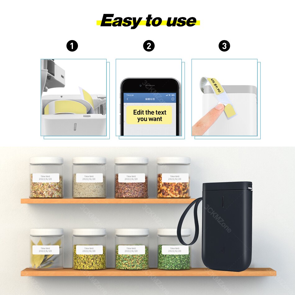 Mutlifunctional Thermal Label printer Mini Portable Barcode Bluetooth Label Printer For Moble Phone Android iOS D11 Niimbot