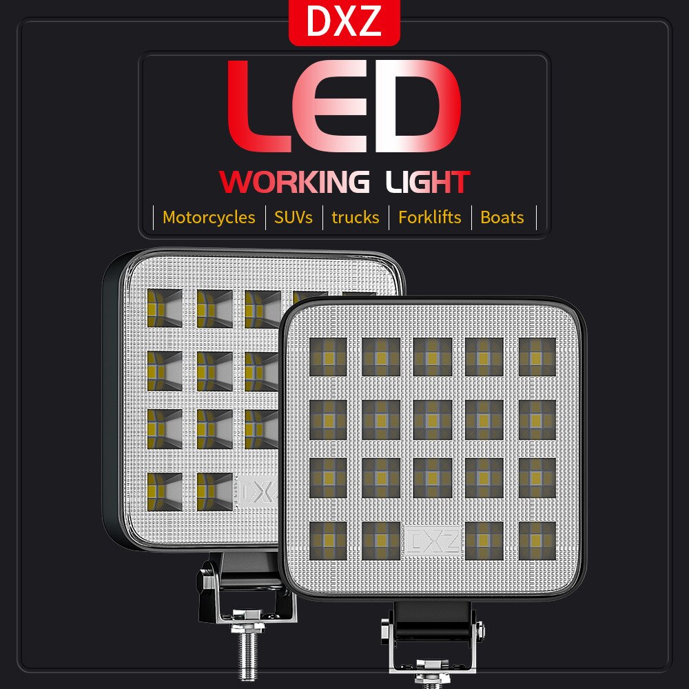 Luz Led de trabajo para camiones y Tractor, foco reflector LED de 87W/69W/57W, 12 voltios, luces de trabajo para 4x4 ATV, todoterreno, luces antiniebla de 24V
