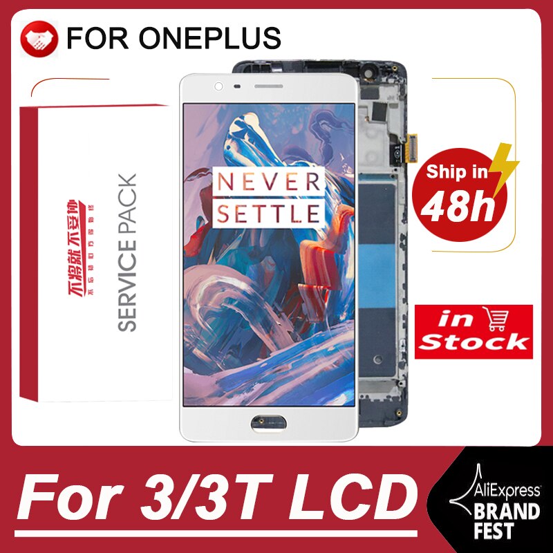 Oled/100% Originele 5.5 ''Amoled Display Vervanging Voor Oneplus 3 Lcd Touch Screen Voor Oneplus 3T a3000 Lcd-scherm