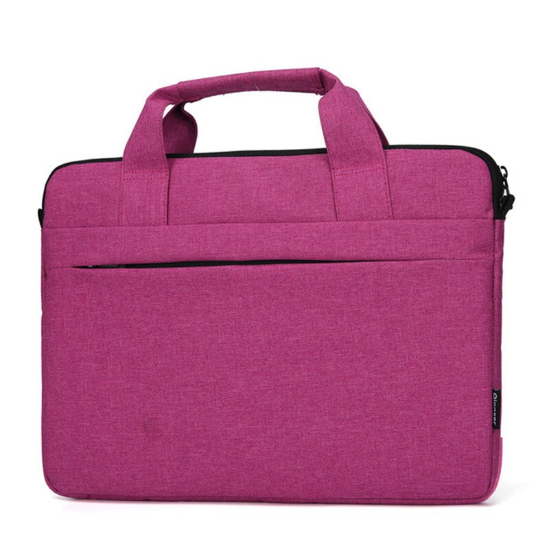 Waterdichte Laptop Handtas Grote Capaciteit Voor Mannen Vrouwen Reizen Aktetas Bussiness Notebook Tassen 15.6 Inch: rose red