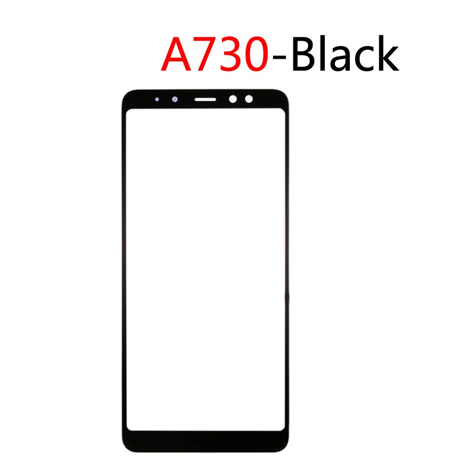 For Samsung Galaxy A8 A530 A530F A530X A8 Plus A8+ A730 A730F Front Outer Glass Lens Touch Screen Lens Replacement: A730-Black-No tool