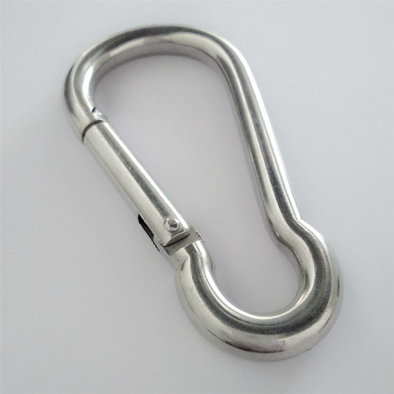 5pcs 304 Stainless Steel M4 M5 M6 Multifunctional Spring Snap Carabiner Quick Link Lock Ring Hook Carabiner Carbine Snap Hook