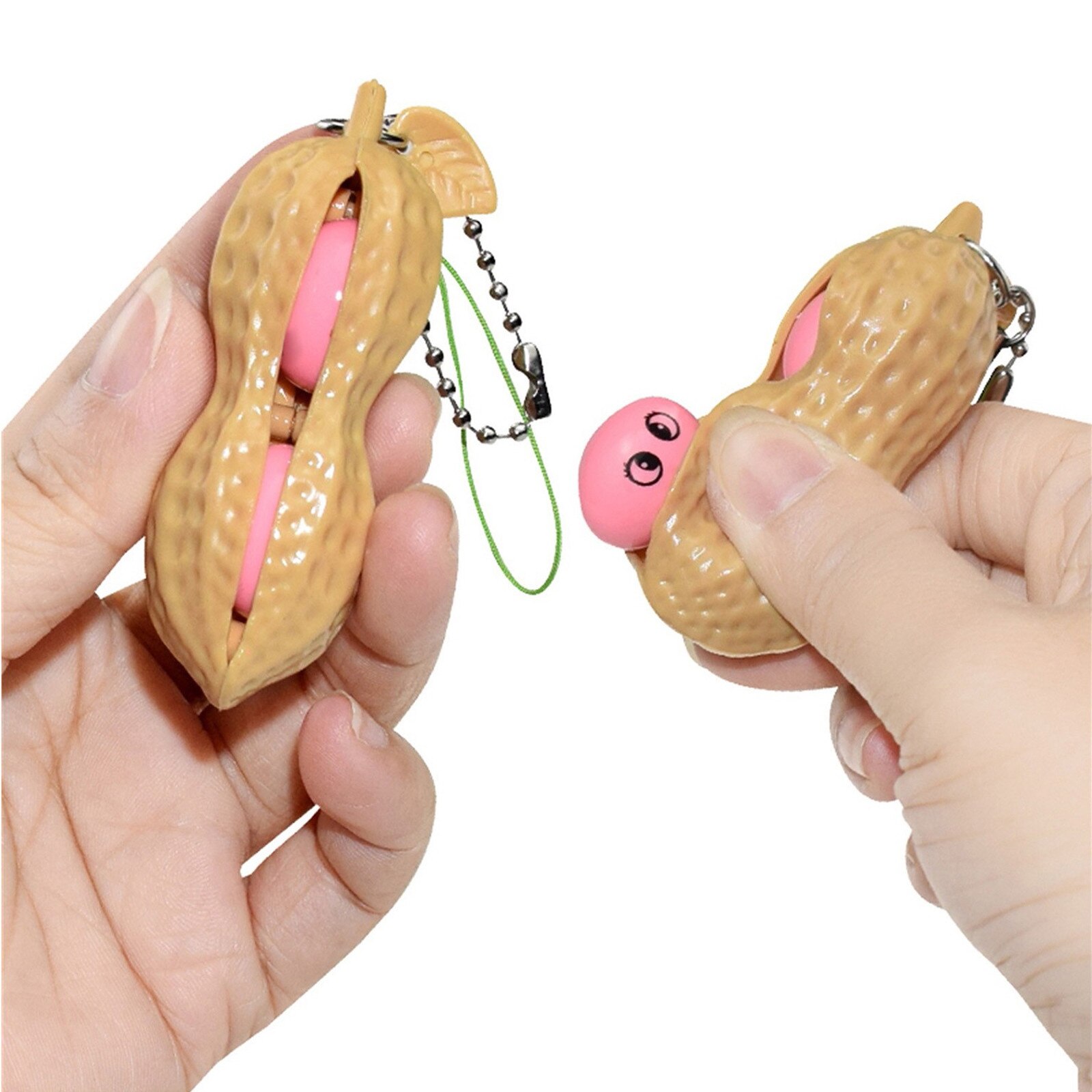 Fidget Toy Stress Relief Fidget Toys Keychain Peanut Pea Popper Bean Decompression Antistress Toys Improve Focus Officer Toy