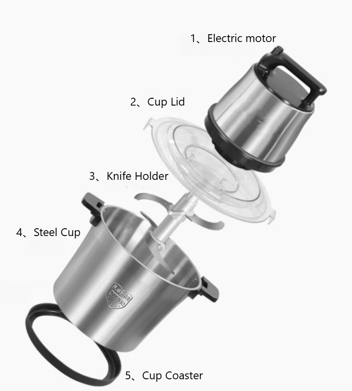 8L/12L Large Capacity Food Processor Meat Grinder Vegetable Blender Chopper Mincer Fufu Pounding Machine for Yam Mixer