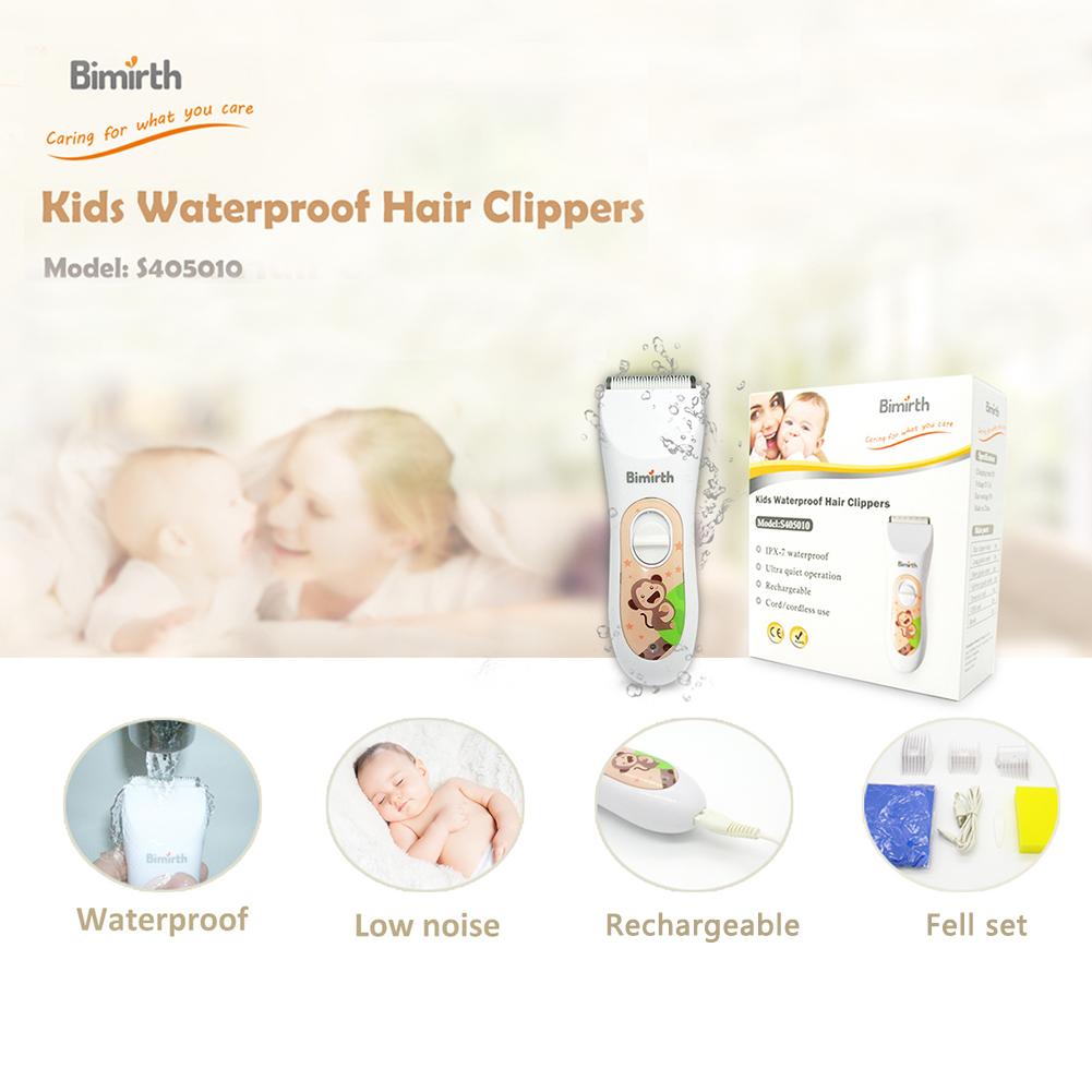 Vandtæt ultra-stille usb genopladelig haircuts hårklipper til babybørn børn let hjemmebrug