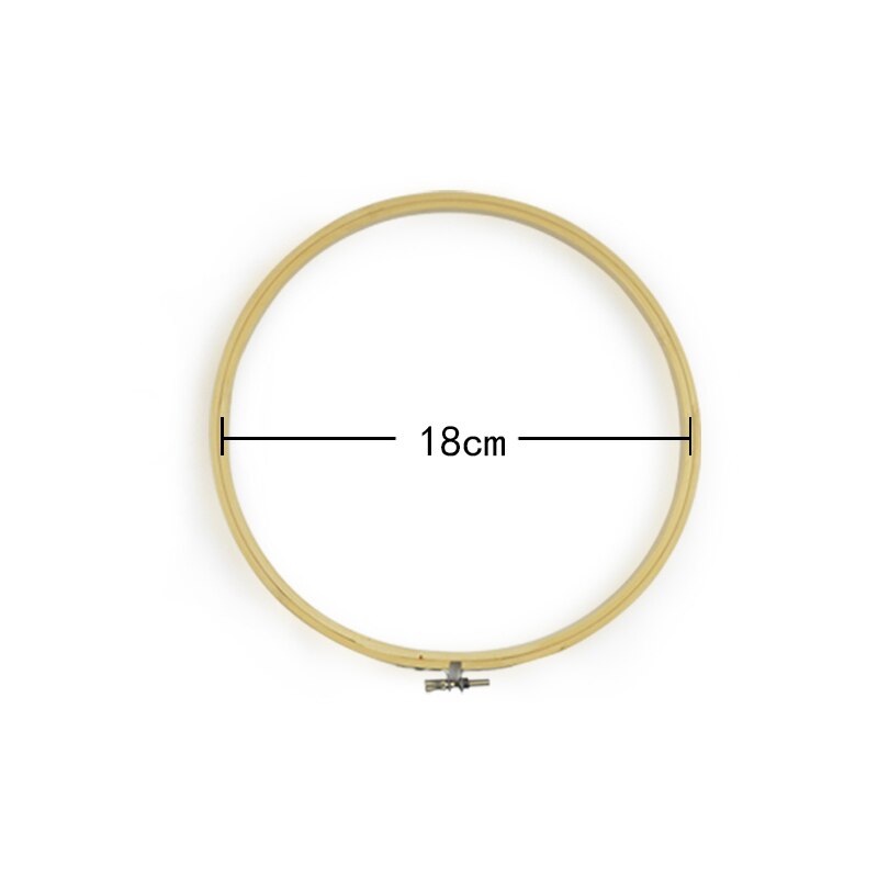 7 Size 10-26CM Bamboo Frame Embroidery Hoop Ring DIY Needlework craft Cross Stitch Machine Round Loop Hand Household Sewing Tool: Dia 18cm