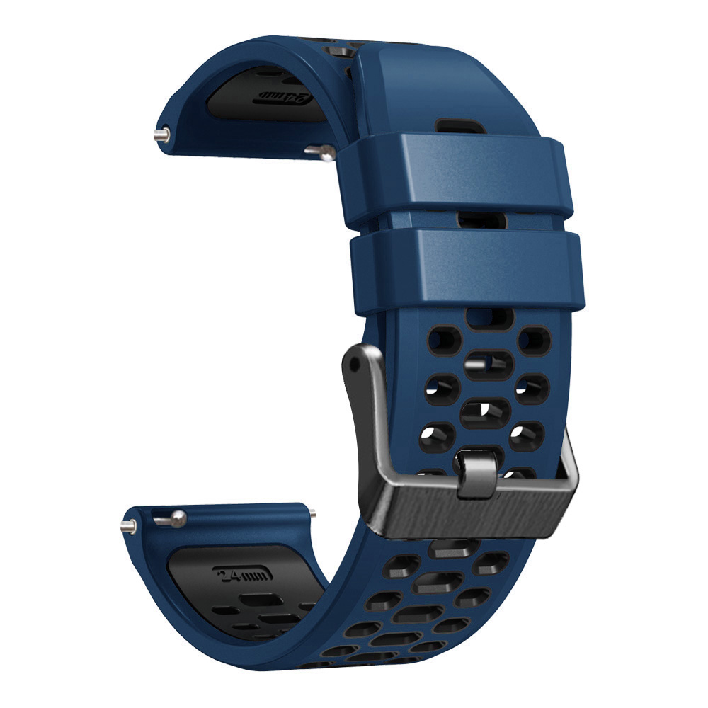 Correa de silicona de 24mm para TicWatch Pro 5, accesorios de repuesto para pulsera TicWatch Pro 5: Plata