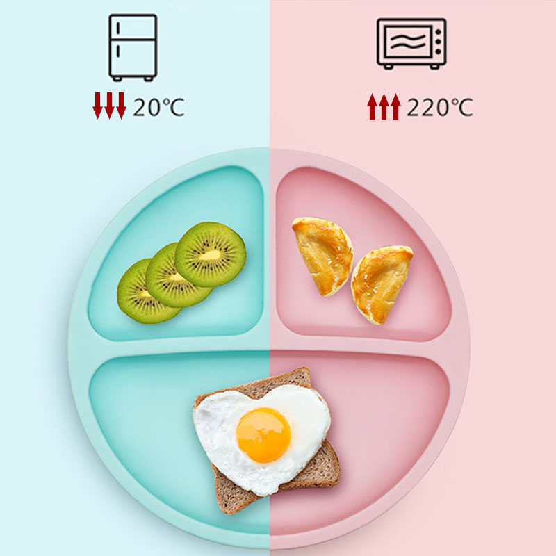 Kinderen Servies Kindje Siliconen Zuignap Kom Kindje Smiley Gezicht Plaat Bestekset Retro Kinderen Diner Plaat Milieuvriendelijke