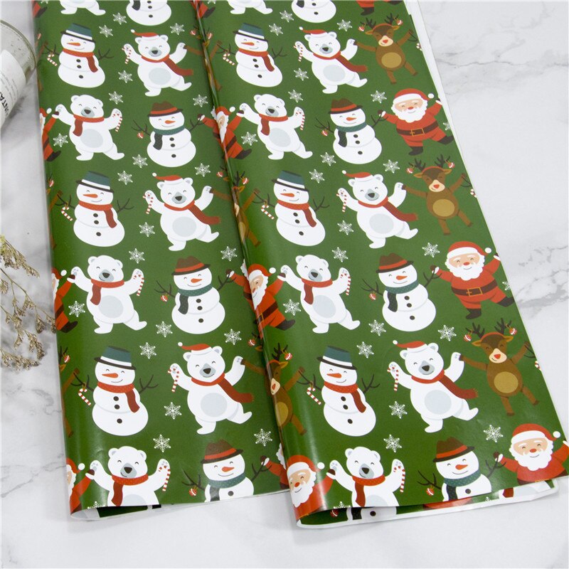 Julepapir grøn dekoration håndværkspapir wrap dekorative xmas fest pakke pakke papir papir