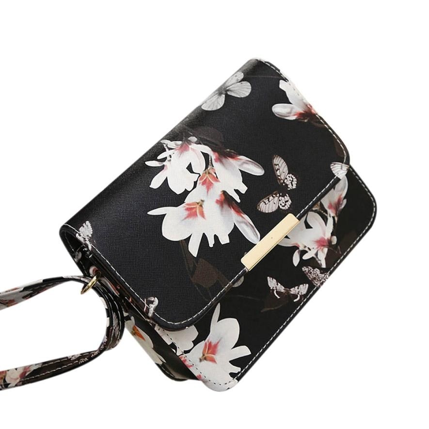 &40 Crossbody Bags For Women Floral leather Shoulder Bag Satchel Handbag Retro Messenger Bag Black Shoulder Bag Ladies Hand Bags