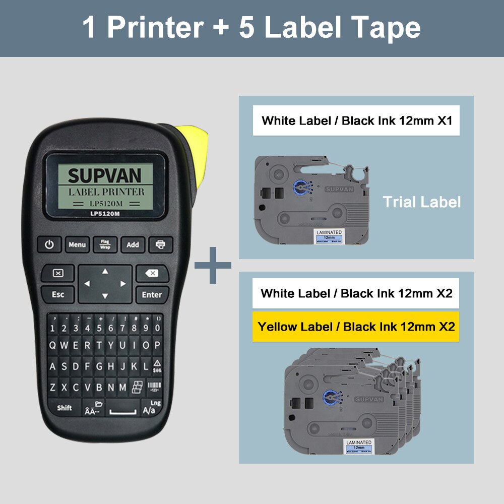 Supvan LP5120M Portable Wireless Label Printer Handheld Label Maker Industrial Labels Printer Printing Machine