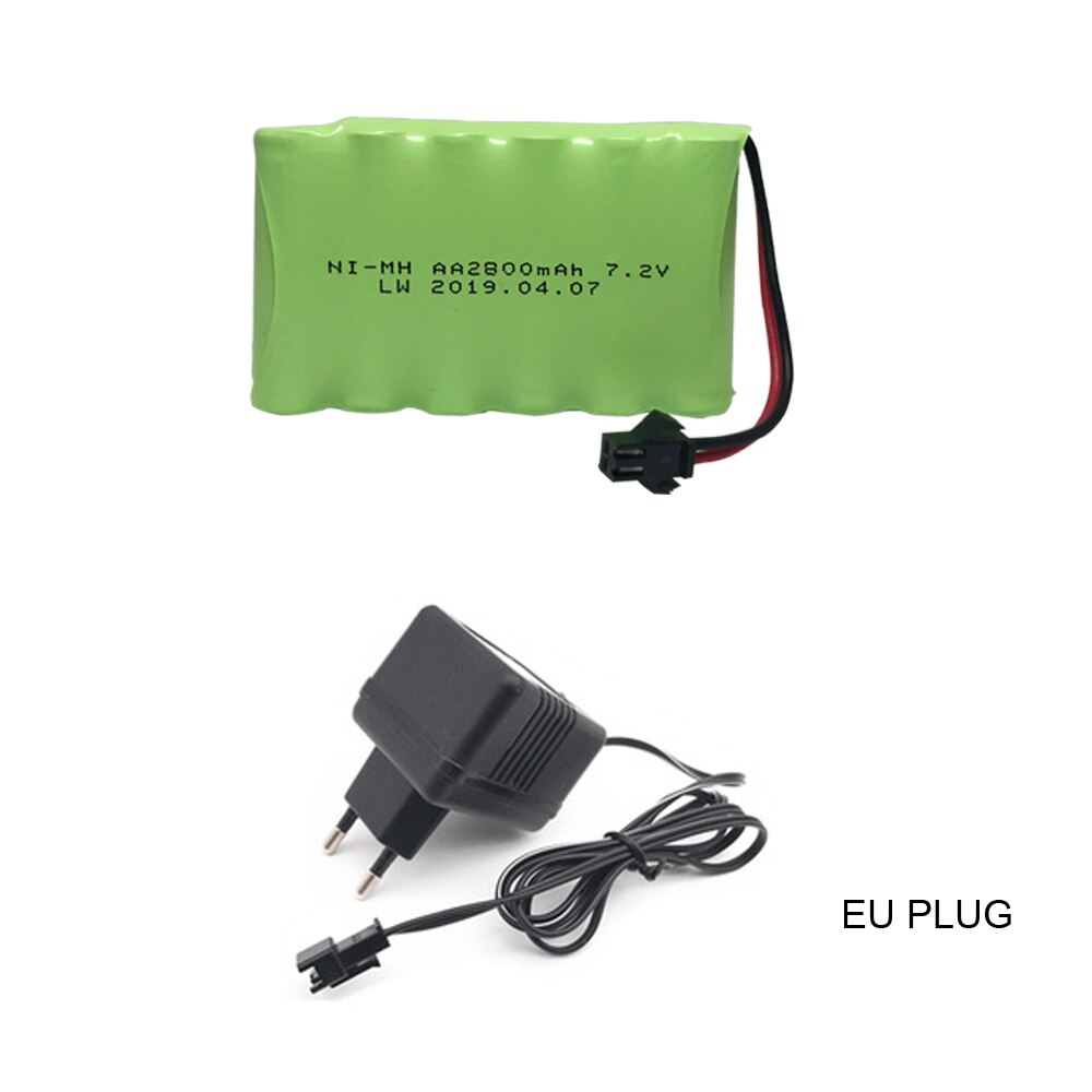 7,2 V 2800mah AA NI-MH Batterie SM Stecker mit ladegerät einstellen Hohe kapazität elektrische spielzeug batterie Fernbedienung Auto schiff roboter 7,2 v batterie