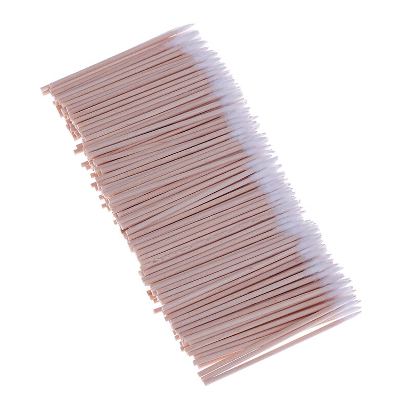 300pcs Cotton Buds Swabs Handle Wooden Handle Tattoo Makeup Microblade Cotton Sticks