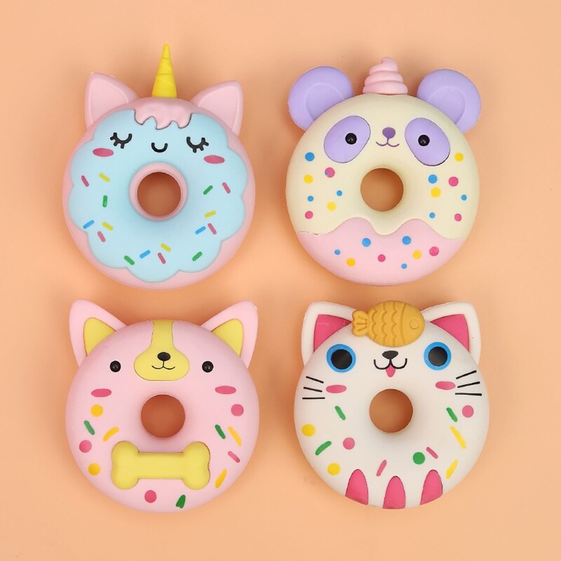 Practical Animal Rubber Donut Pattern Eraser for students Back to School