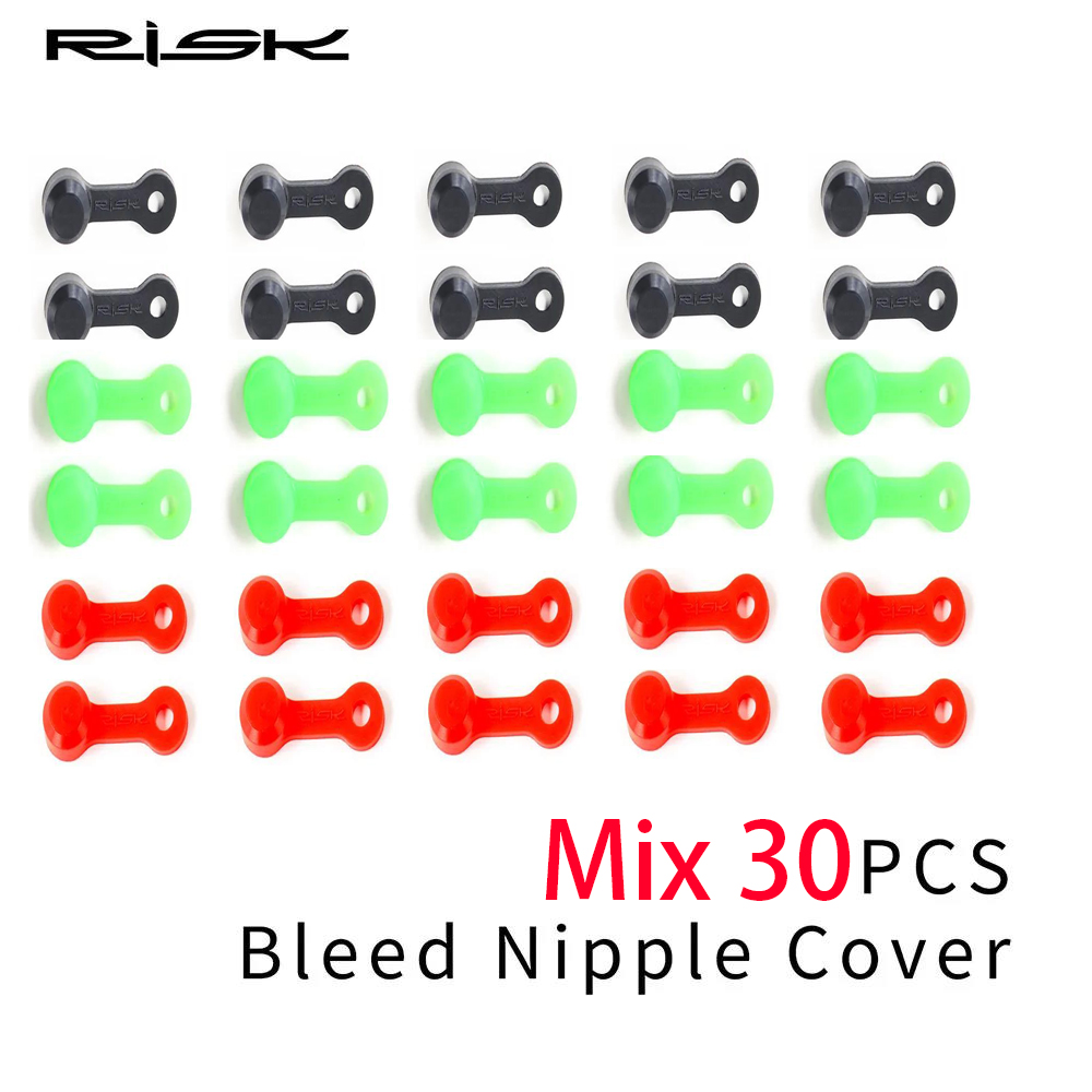 RISK MTB Bike Silica Gel Bleed Nipple Cover Dust Cap Mountain Bicycle Oil Nipple Set For XT Oil Disc Brake Clamp Accessories: Burgundy