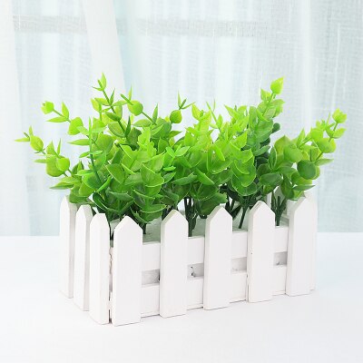 Mini fleur artificielle clôture hangar 16x8 cm pour maison chambre déco pour photographie arrière-plan accessoires Studio Photo bricolage ornement: Green leaf