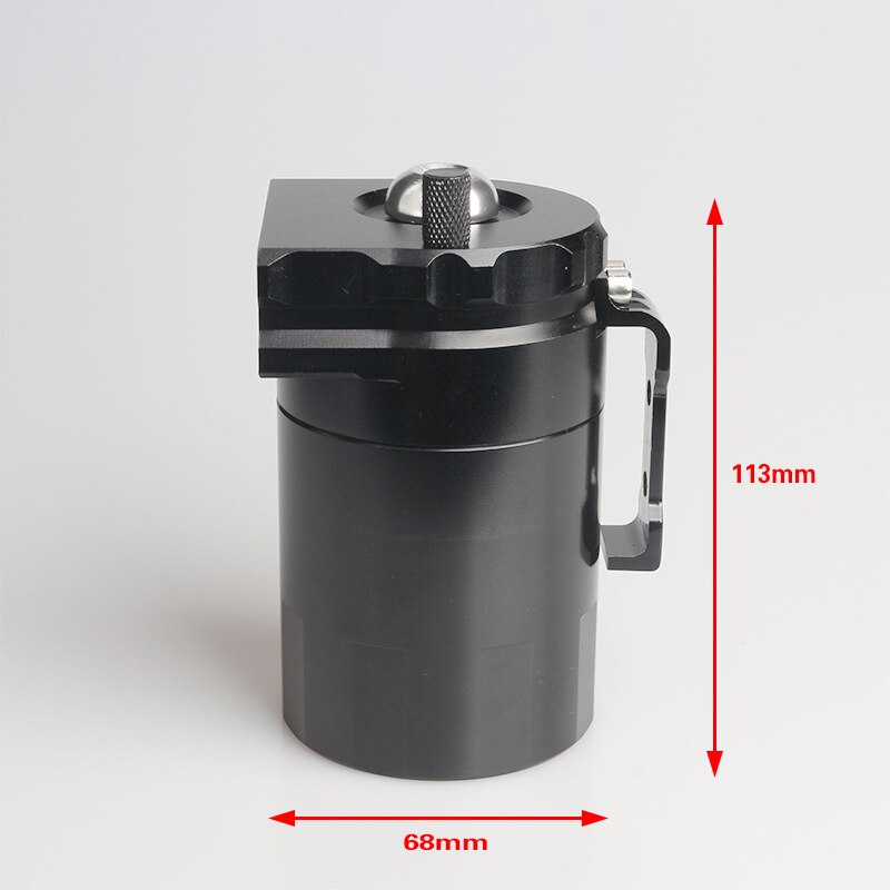 Aluminum Oil Tank / Oil Tank with Filter 300ml Universal Oil Catcher Reservoir Tank Valve Breathing Cylinder Filter