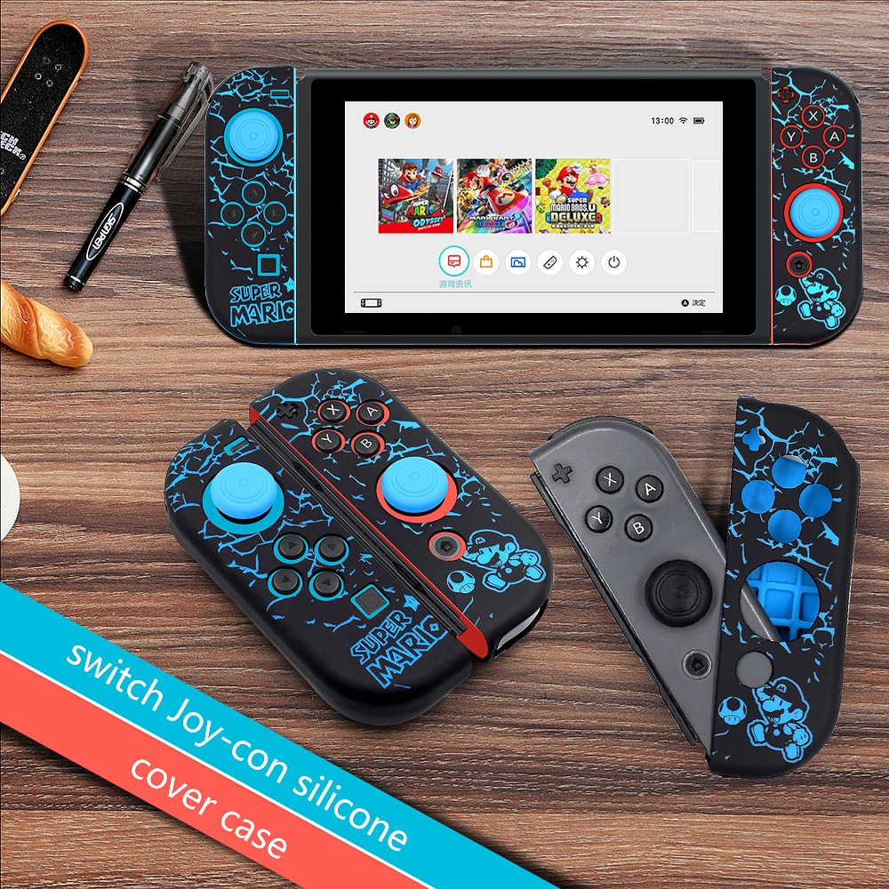 Solft Silicone Case for Nintend Switch Joycon Cover Case with Thumbstick caps for Nintendo Switch Controller Grip Joy-con Cover