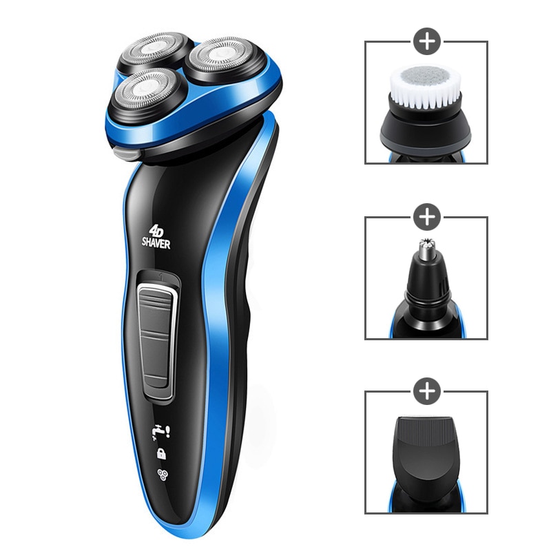 4 In 1 Elektrische Scheerapparaat Mannen Scheren Machines Facial Neus Oor Baard Trimmer Professionele Waterdichte Professionele Scheermes