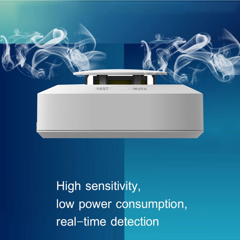 433MHz Wireless Smoke Detector Sensor Alarm Smoke Fire Sensitive Detector Home Security Alarm Fire Equipment Smokehouse