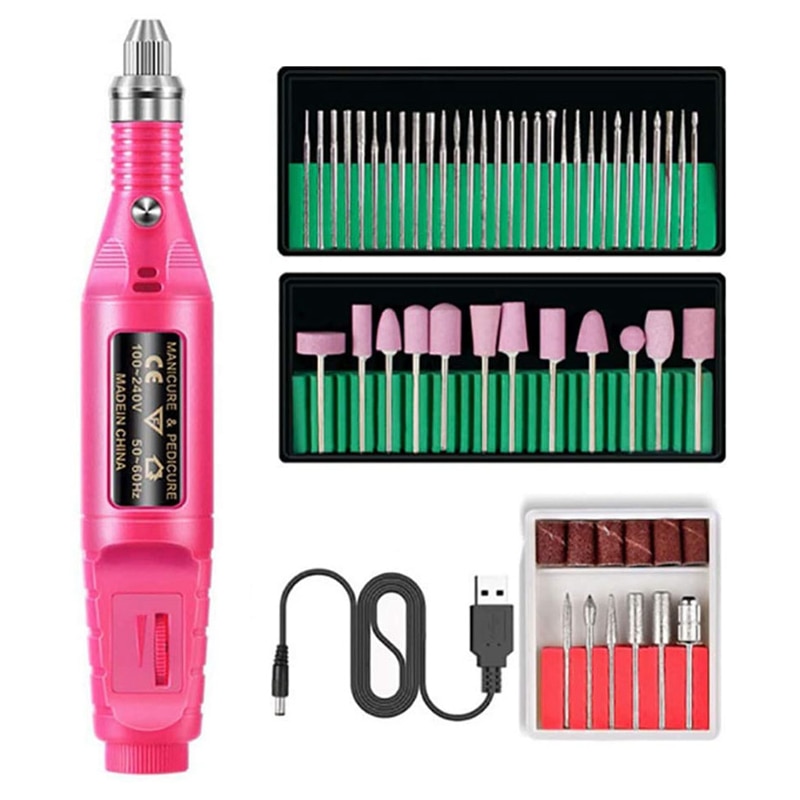 Electric Nail File Nail Care Electric Polishing Machine Manicure Treatments Kit Art File Drill Set