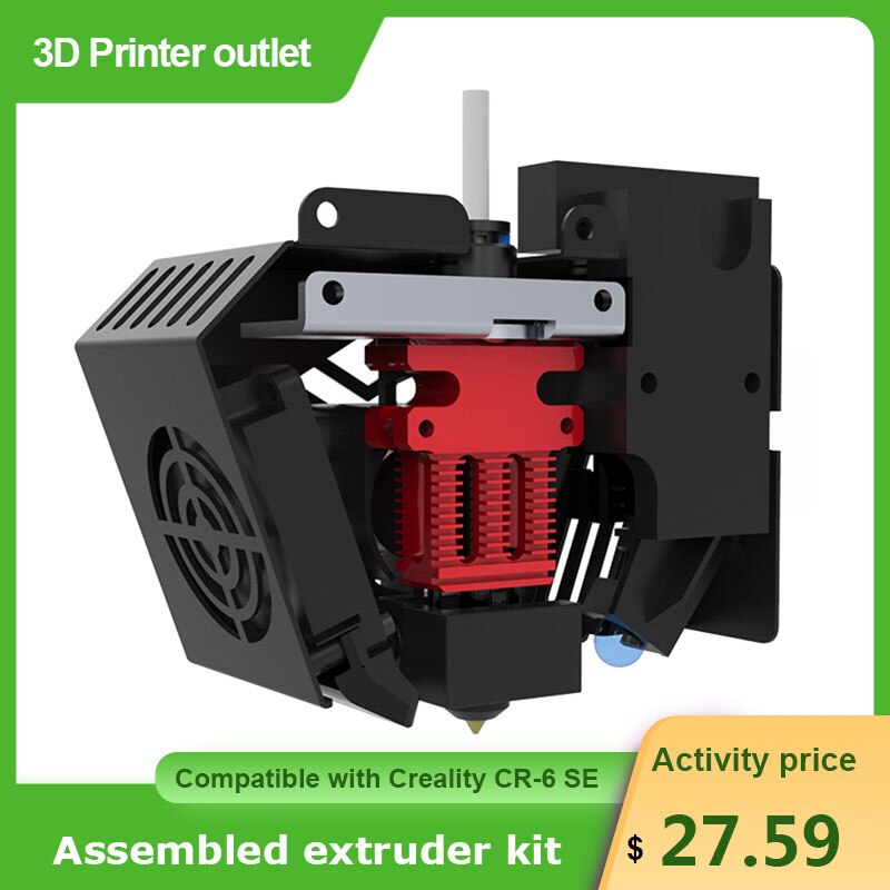 Originele Creality CR-6 Se Gemonteerd Volledige Extruder Hotend Kit Met Verwarming/Koeling/Leveling Systeem 0.4Mm Nozzle Verwarming blok