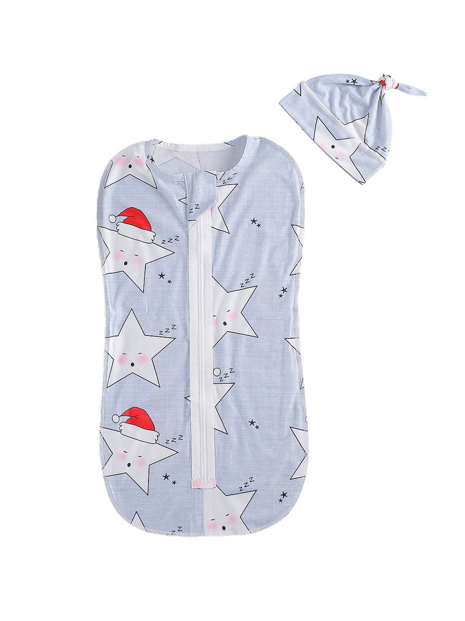 Herfst Baby Jongens Meisjes Slaapzakken + Hoeden 2 Stuks Cartoon Print Rits Deken 7 Kleuren: 4 / 0-3M