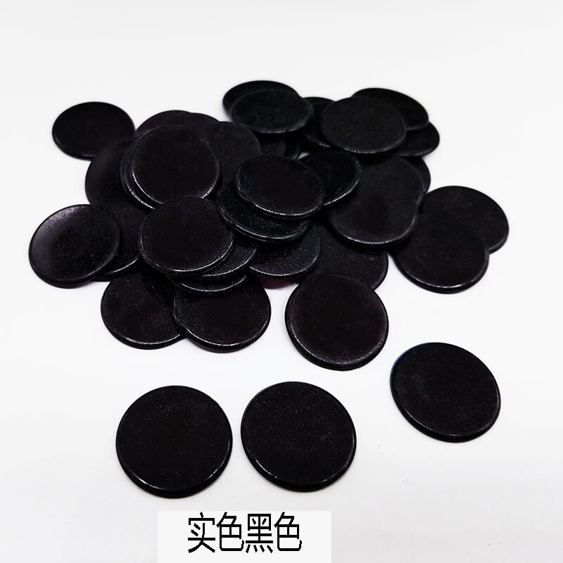 100 Stks/set 4 Kleuren 19Mm Accessoires Plastic Poker Chips Casino Bingo Markers Token Fun Familie Club Game speelgoed: 100pcs black