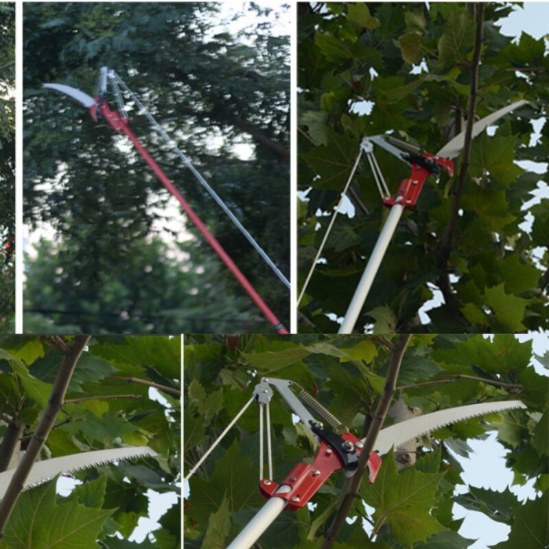 Garden Trimmer Tool Branch Scissors High altitude Fruit Cutter Extendable Fruit Tree Pruning Saw Cutter Pulley Lever Scissors