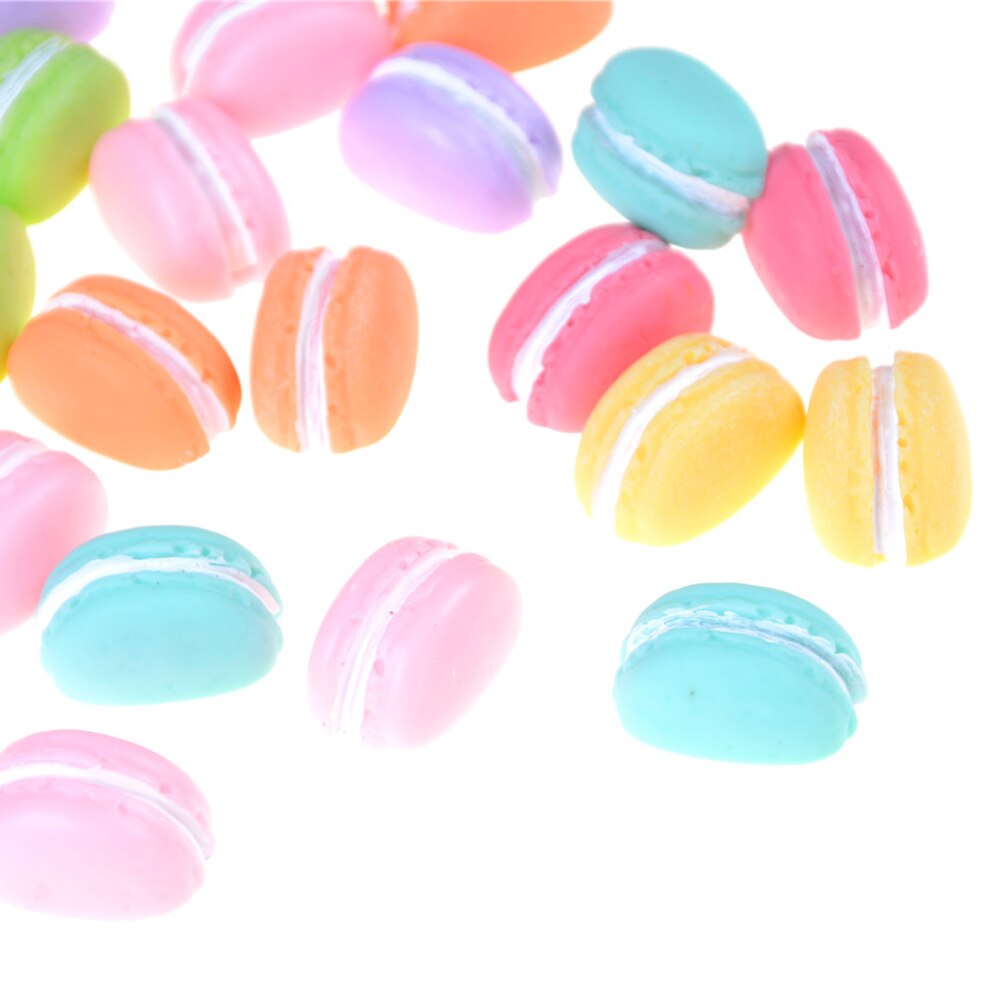 5pcs Mini Dollhouse Macarons Fairy Ornament Simulation Decor