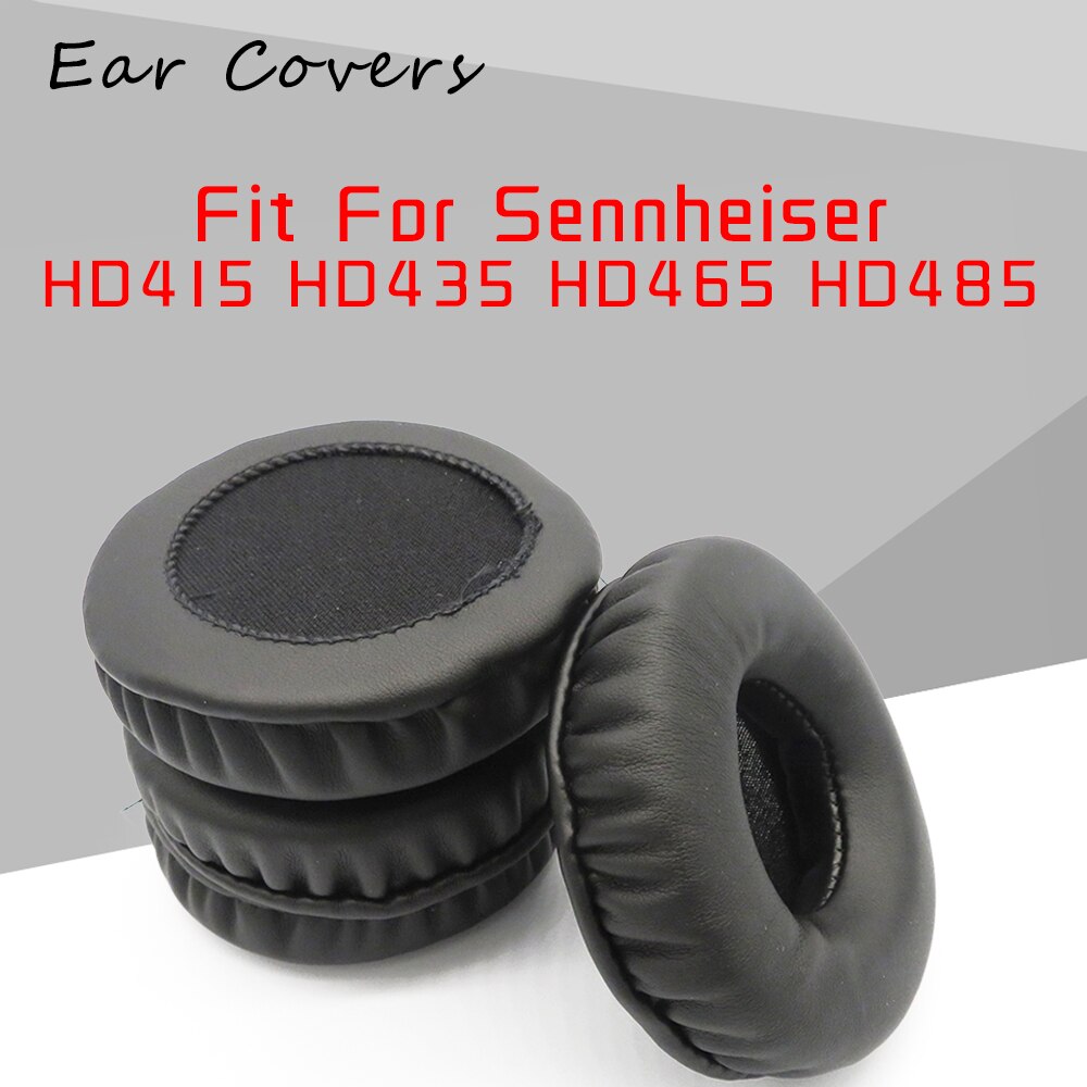 Coussinets d'oreille pour Sennheiser HD415 HD435 HD465 HD485, remplacement de casque, coussin d'oreille en cuir PU, mousse éponge