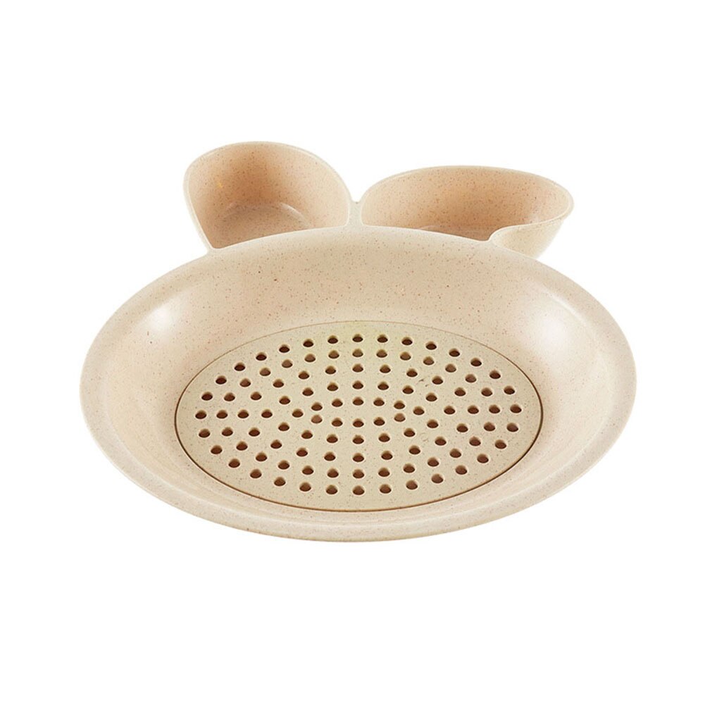 2 kpl kaksikerroksinen nyytien valutuslautanen dippilautanen tarjoilukulho: Beige