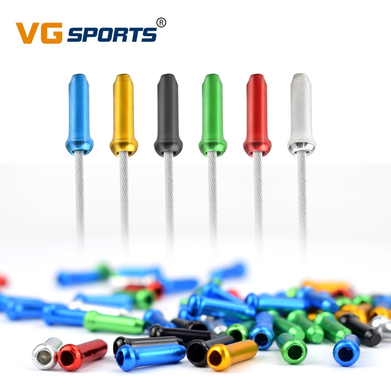 Tapones para el extremo del Cable de la bicicleta, tapas para los extremos del Cable de la bicicleta de montaña, accesorios para bicicletas de montaña, 100 Uds.