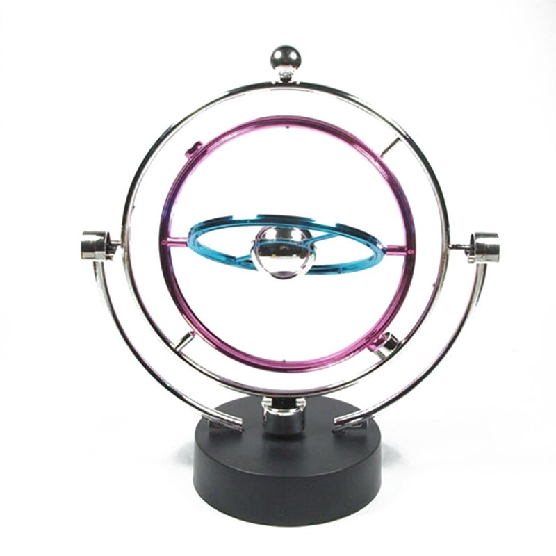 Kinetic Art Asteroid Electronic Perpetual Motion Desk Toy Home Decoration 7 Different Models Ball/Moon/Cube/Cupid: Color 606