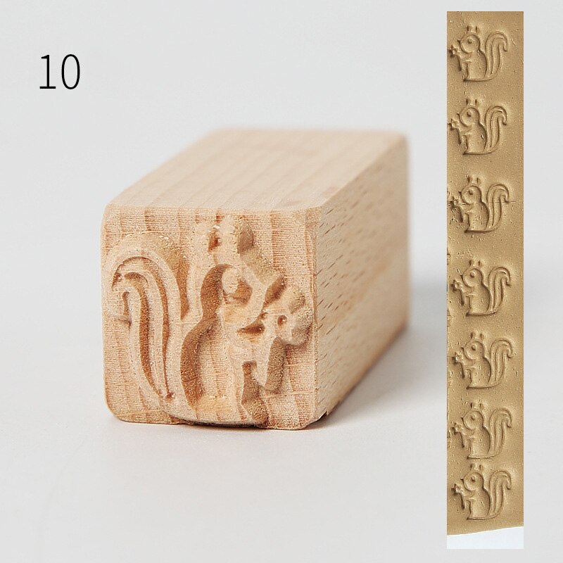 16 stylów ręcznie rzeźbione drewniane znaczki do drukowania glina DIY ceramiki bloki drukarskie kreatywne narzędzia garncarskie DIY: 10