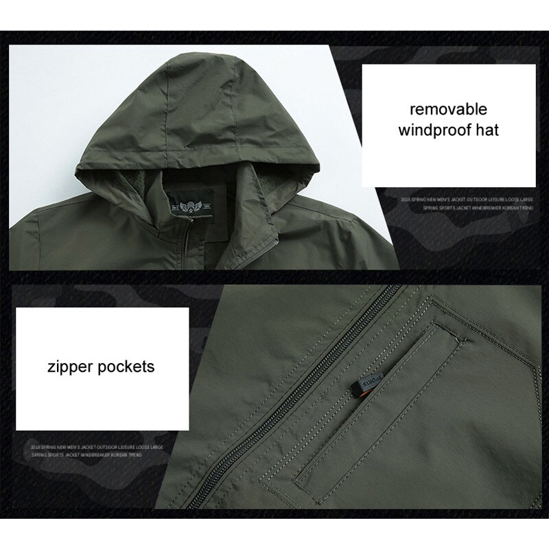 Chaqueta impermeable de exterior para hombre, cortavientos de viaje, para acampar, senderismo, AM388
