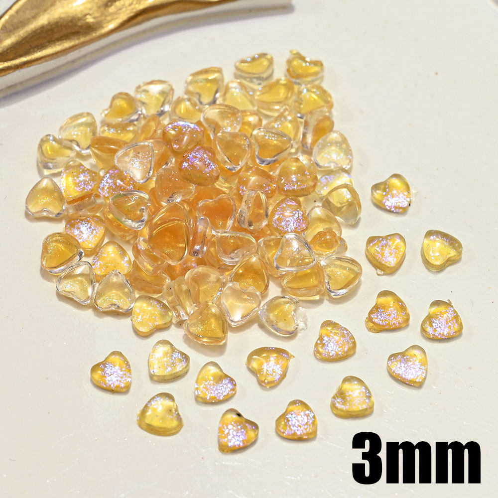 Abalorios transparentes de resina 3D para decoración de uñas, abalorios de corazón de amor, 4mm/6mm/8mm, 100 piezas: Gris oscuro