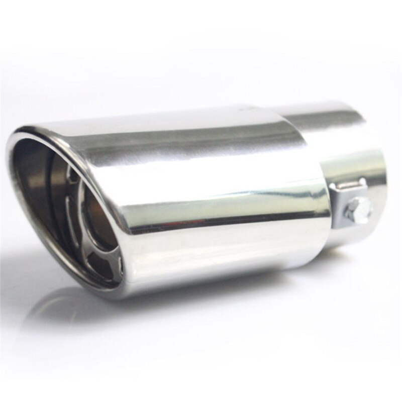 1PCS Chrome Trim Modified Car Liner Pipe Stainless Steel Car Exhaust Muffler Tip Pipe Exhaust System