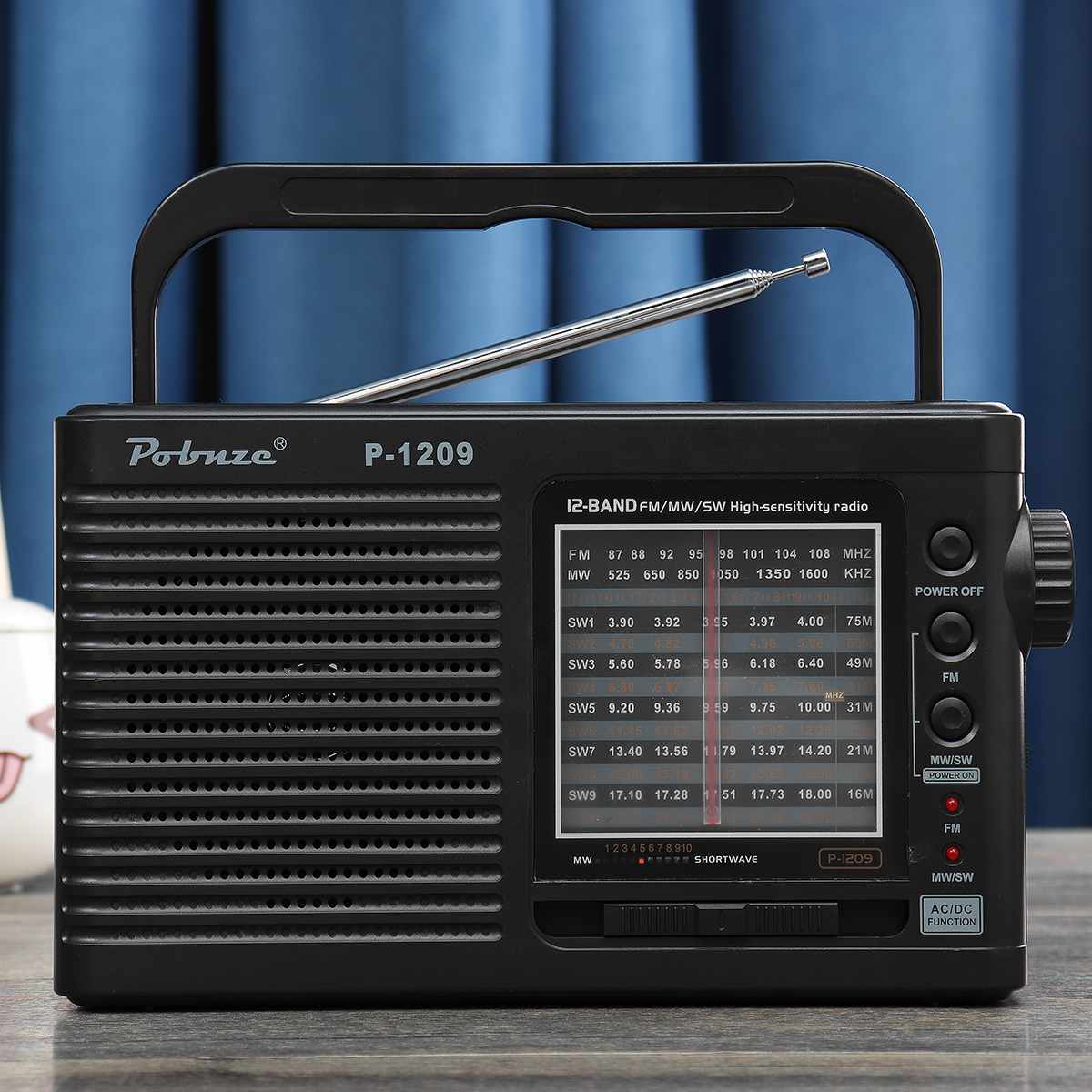 Portable Full World Bands Radio AM FM SW Receiver Speaker Telescopic Antenna Jack Radio Recorder