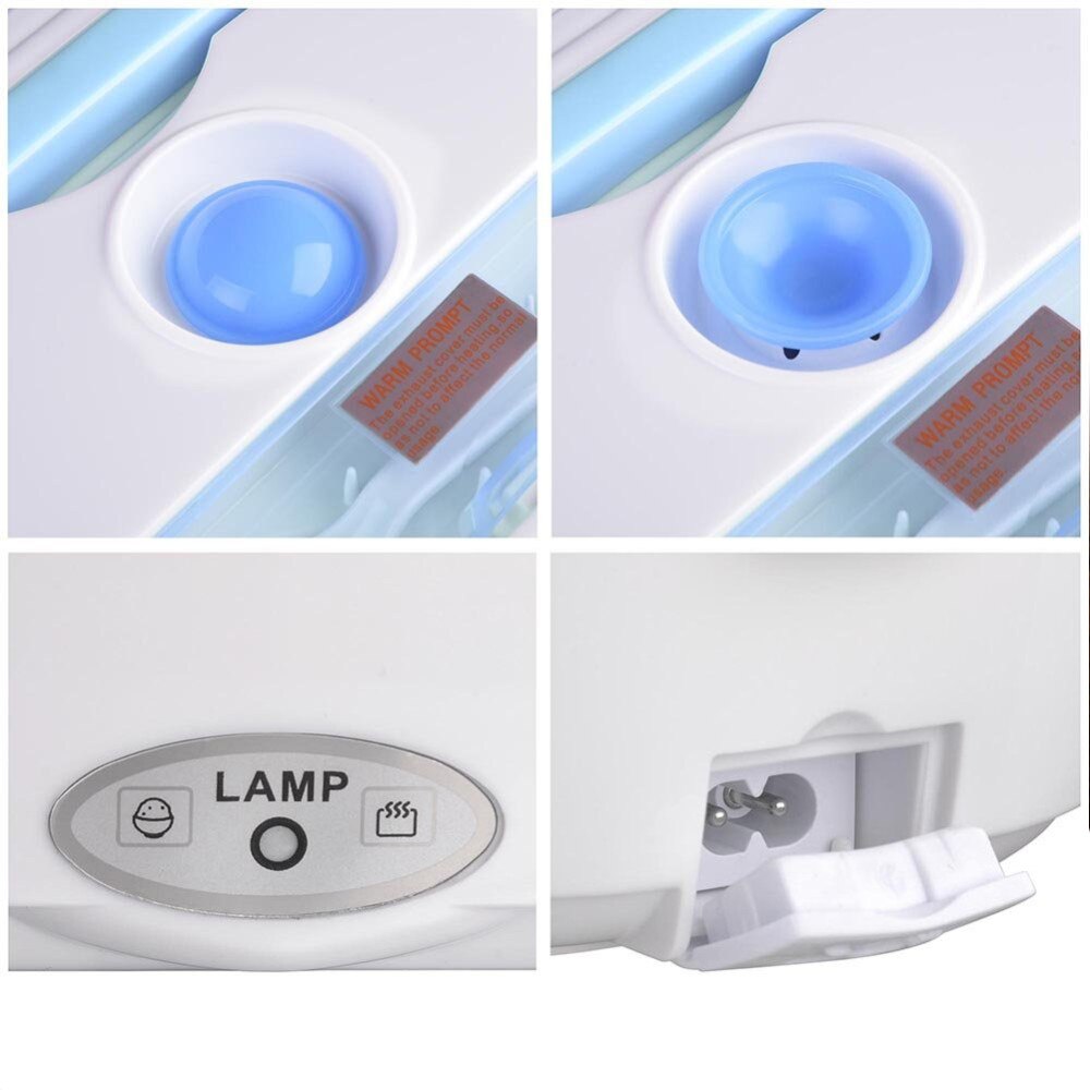 Mini Cooker Potable Picnic Lunch Cabinet Box Keep Wram Food Container Electrical Heating Bento Box For School Offce Home Vehicle