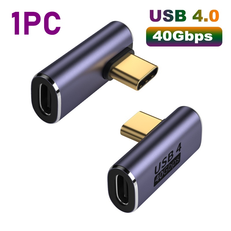 Fast USB 4 Adapter USB C To USB C Thunderbolt 3/4 40Gbps OTG Extension Cable Adapter Type C Male To Female Converter For Laptops: Rose Gold