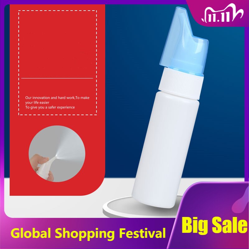 Portable Nasal Wash Neti Pot Nose Wash Spray Empty Bottle Adult Child Nose Health Care Anti Allergic Sterilization Nose Cleaning