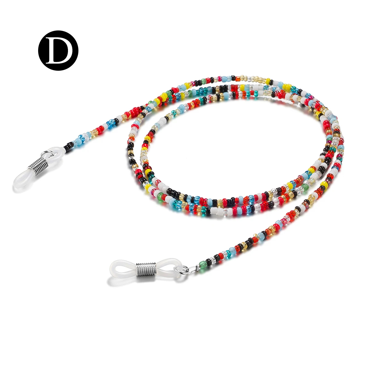 Chaînes de lunettes ornées de jolies perles colorées de supérieure pour femmes, sangles de support de lunettes, cordons de chaîne de lunettes: MULTI