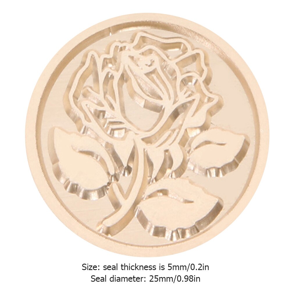 Replace Copper Head Hobby Tools Sets Wax Seal Antique Sealing Wax Stamp Wood Handle DIY Envelope Wedding Invitations: E