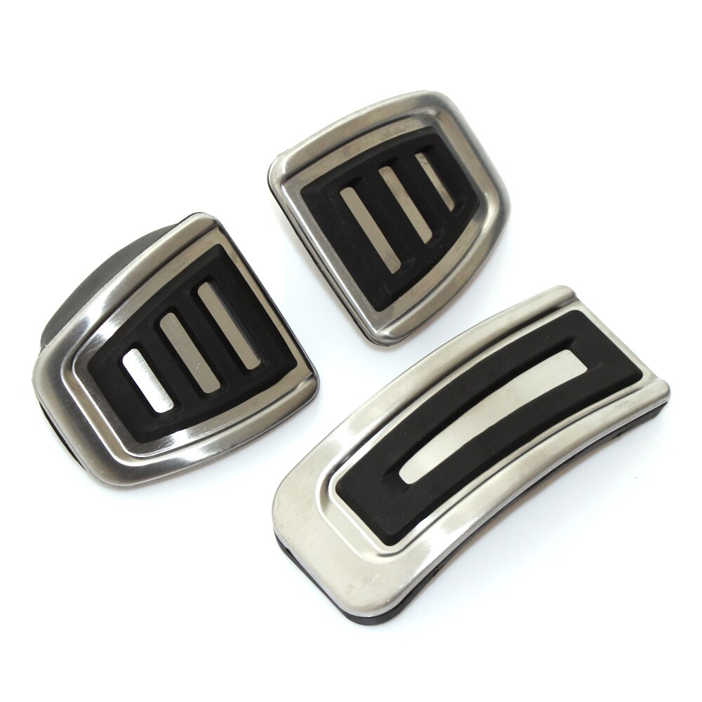 VCiiC Car Accessories Stainless Steel Pedal Pads For Volkswagen VW Polo 6N Jetta MK4 Bora Golf MK4 For Skoda Fabia (LHD)