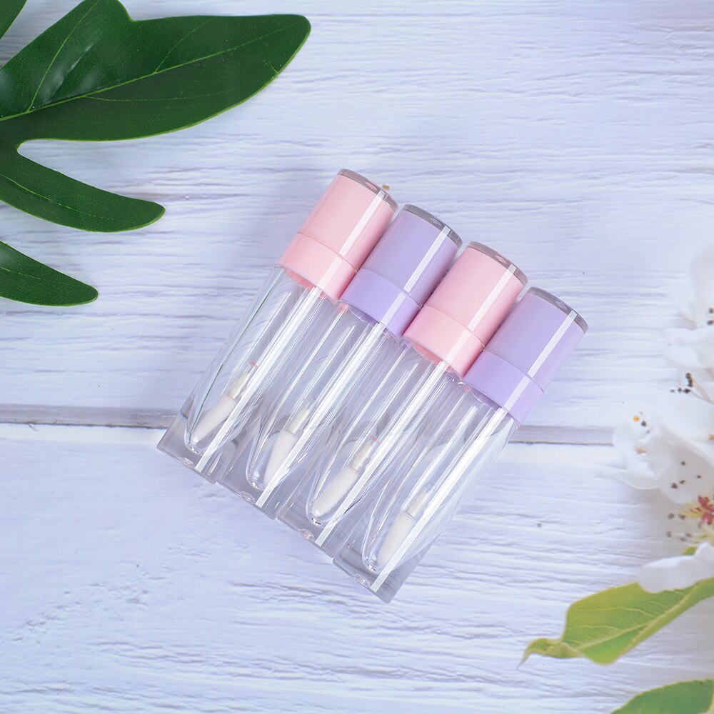 1 stk. 6.4ml tomme lipglossflaske rund tube gør-det-selv-læbestiftbeholder genopfyldelige hætteglas prøve display makeup tilbehør