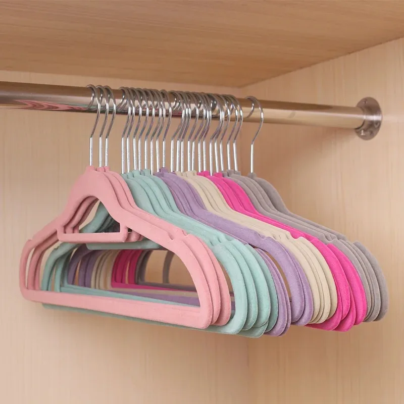 Kleider Mantel Samt KleiderbüGel rutsch feste Luxus beflockte Hosen Felsen Aufbewahrung erschüttert KleiderbüGel Schrank KleiderbüGel für Erwachsene