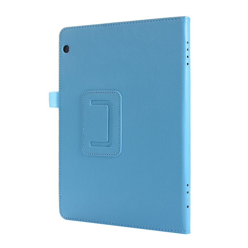 Capa de couro inteligente para huawei mediapad, capa t5 10 AGS2-L09 l03 w09 w19 10.1 "para tablet suporte + película + caneta: Azul