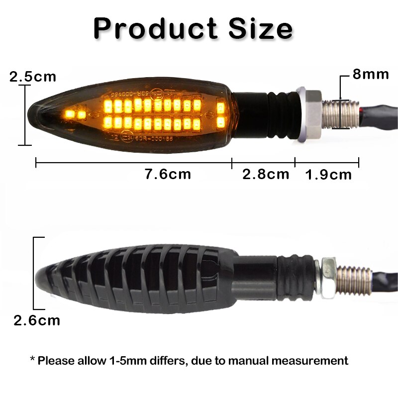 E Mark Motorfiets Richtingaanwijzers Licht Gebouwd Led Relais Motor Flasher Waterdichte E24 Motorfiets Led Richtingaanwijzers Indicatoren